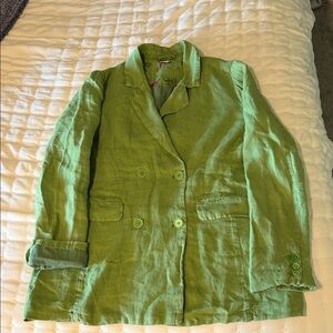 Sundance Boutique Linen Vibrant Green Blazer